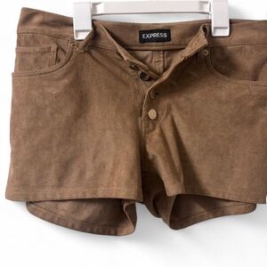 Express Women's Brown Suede Shorts